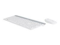 Trådløst tastatur og mus – Logitech Slim Wireless Combo MK470 (Nordisk, off-white)