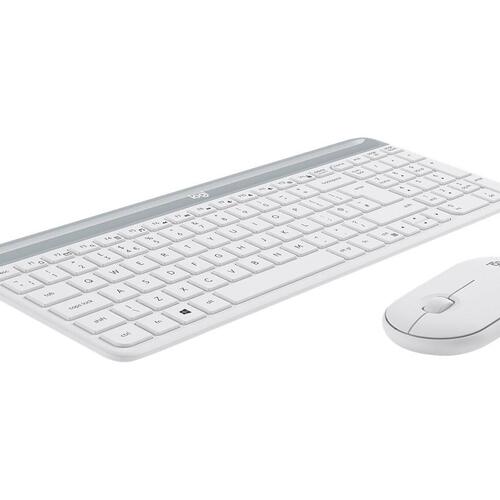 Trådløst tastatur og mus – Logitech Slim Wireless Combo MK470 (Nordisk, off-white)