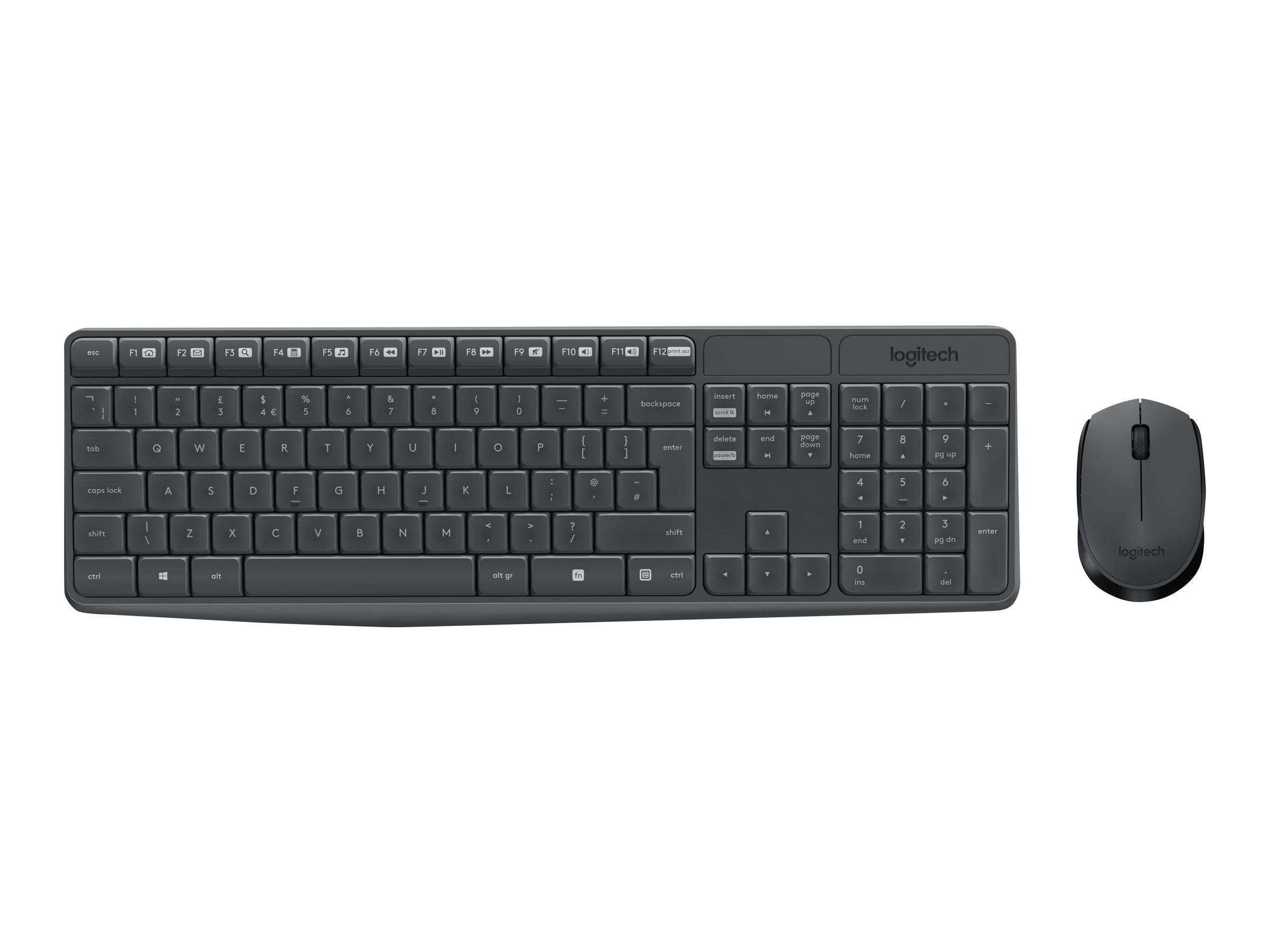 Trådløst tastatur og mus – Logitech MK235 (US International)