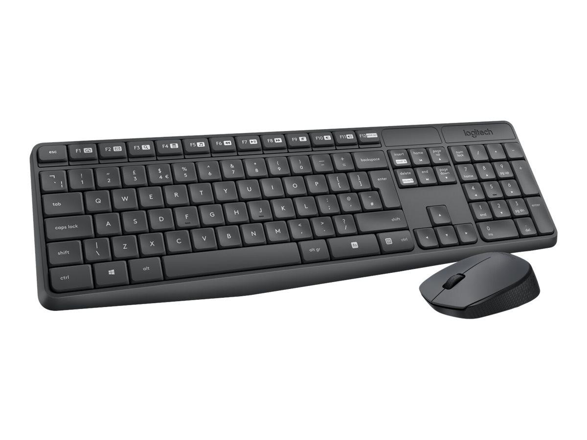 Trådløst tastatur og mus – Logitech MK235 (US International)