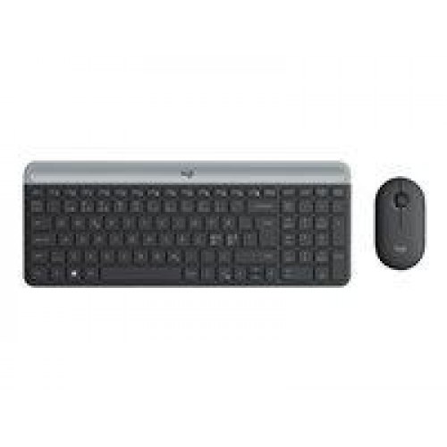 Trådløst tastatur og mus – Logitech Slim Wireless Combo MK470 (Nordisk, grafit)