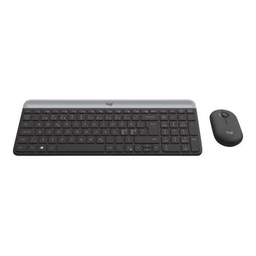 Trådløst tastatur og mus – Logitech Slim Wireless Combo MK470 (Nordisk, grafit)