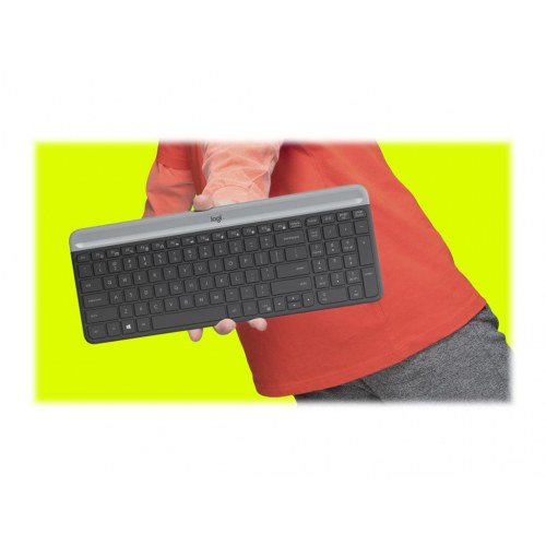 Trådløst tastatur og mus – Logitech Slim Wireless Combo MK470 (Nordisk, grafit)