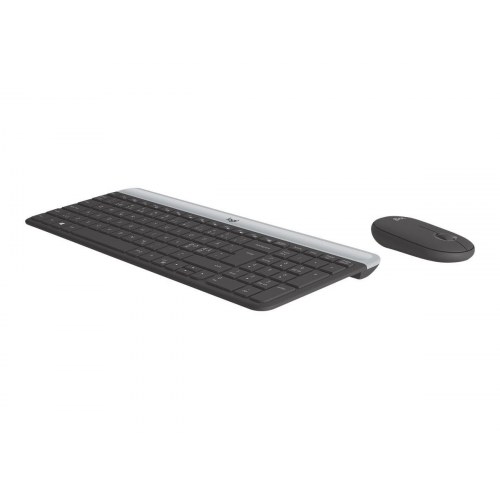 Trådløst tastatur og mus – Logitech Slim Wireless Combo MK470 (Nordisk, grafit)