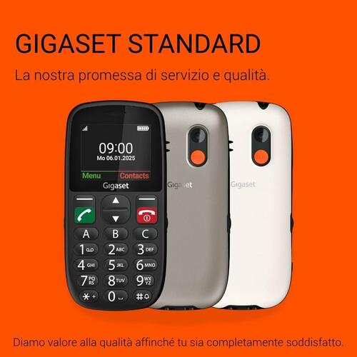 Mobiltelefon Gigaset S30853-H1230-R102 - grå, uden touchscreen