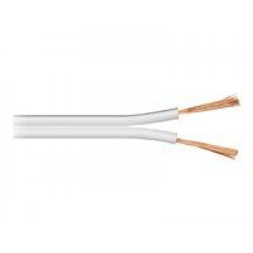 Højttalerkabel Goobay 2×2,5 mm² – hvid, 50 m