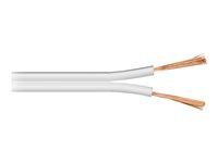 Højttalerkabel Goobay 2×2,5 mm² – hvid, 50 m