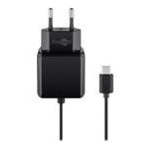 USB-C vægoplader 15 W – Goobay (Europlug) – sort