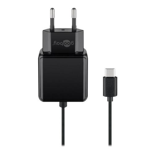 USB-C vægoplader 15 W – Goobay (Europlug) – sort