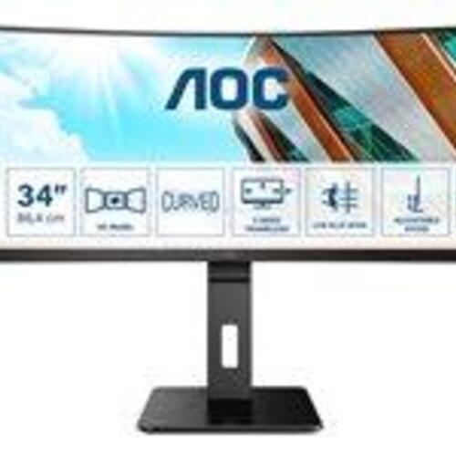 Skærm 34" AOC CU34P2A buet UWQHD VA 100 Hz (HDMI/DP)