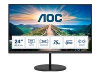 Skærm AOC Q24V4EA 24" IPS QHD 2560×1440, 75 Hz, HDMI/DP