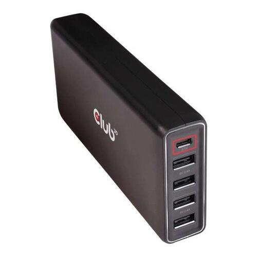 USB oplader 111 W – CLUB3D CAC-1903EU, 4x USB-A + 1x USB-C, EU