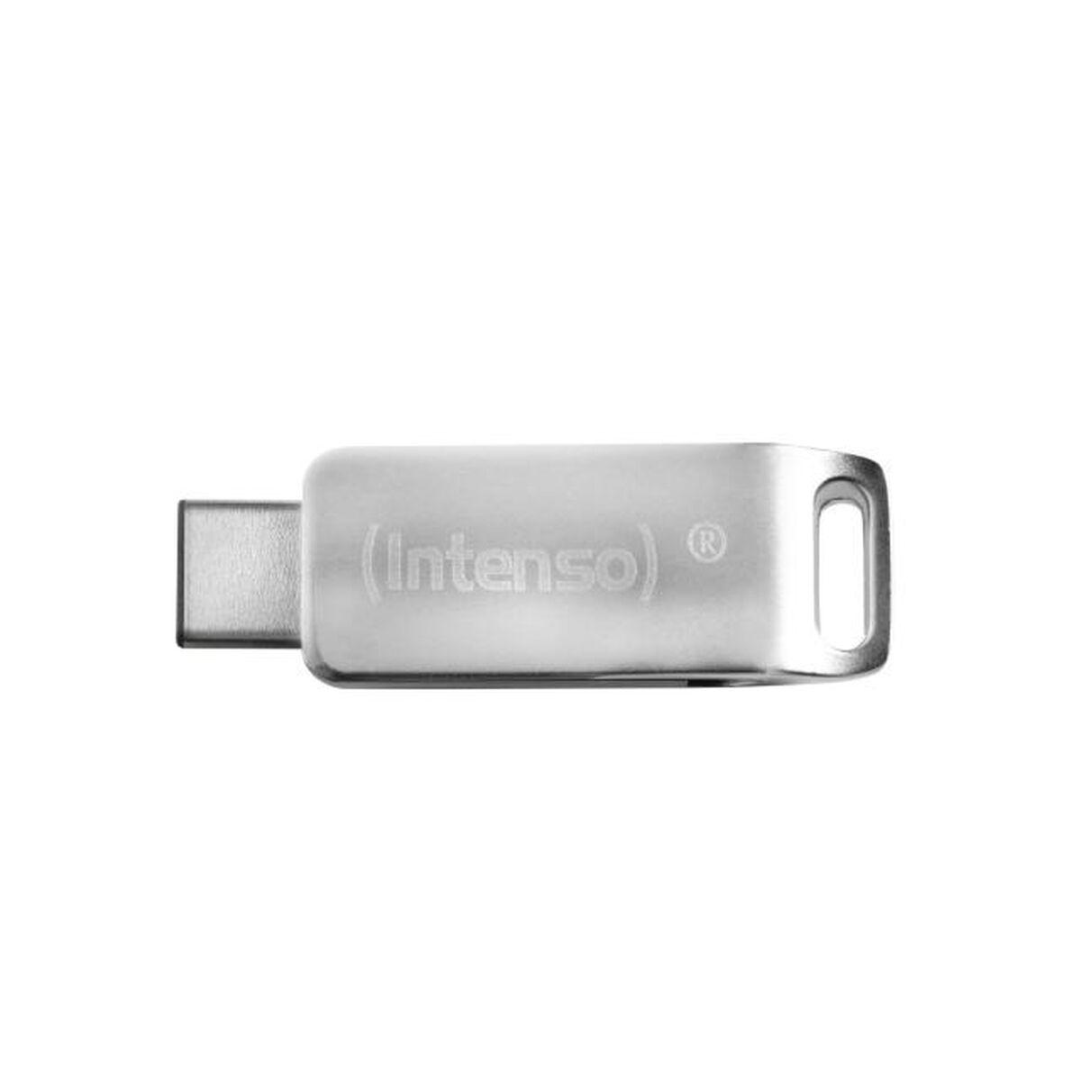 USB-stik INTENSO 128 GB USB 3.2 Type-A/Type-C - sølvfarvet