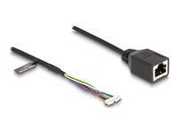 Netværkskabel CAT 5e - DeLOCK 30 cm adapterkabel (sort) billede