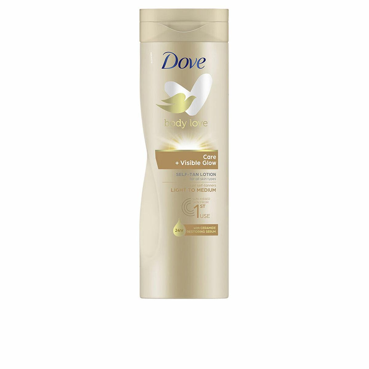 Selvbruner bodylotion Dove Visible Glow 400 ml