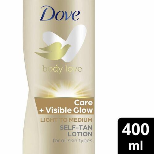 Selvbruner bodylotion Dove Visible Glow 400 ml