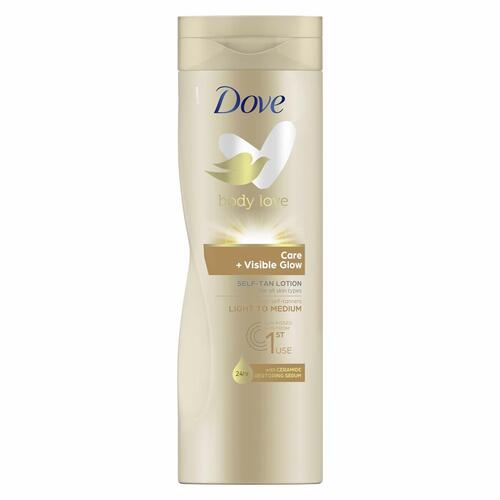 Selvbruner bodylotion Dove Visible Glow 400 ml