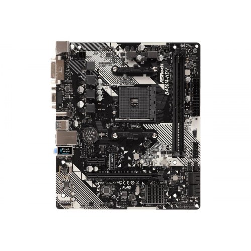 Bundkort ASRock B450M-HDV R4.0 micro-ATX AM4 (AMD B450)