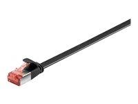 Netværkskabel CAT 6 - Goobay - U/FTP fladt 1 m (sort) billede