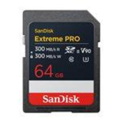 Hukommelseskort SDXC – SanDisk Extreme Pro 64 GB UHS‑II 300 MB/s
