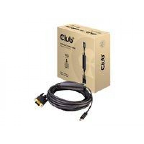 USB-C til VGA kabel 5 m - Club 3D aktiv adapterkabel, sort
