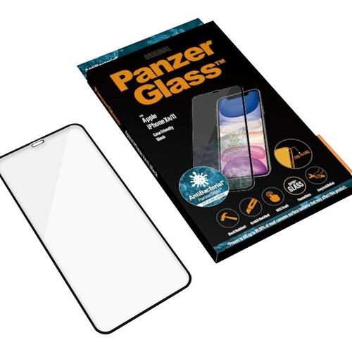 Skærmbeskyttelse glas PanzerGlass Case Friendly – sort – til iPhone 11/XR