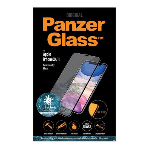 Skærmbeskyttelse glas PanzerGlass Case Friendly – sort – til iPhone 11/XR