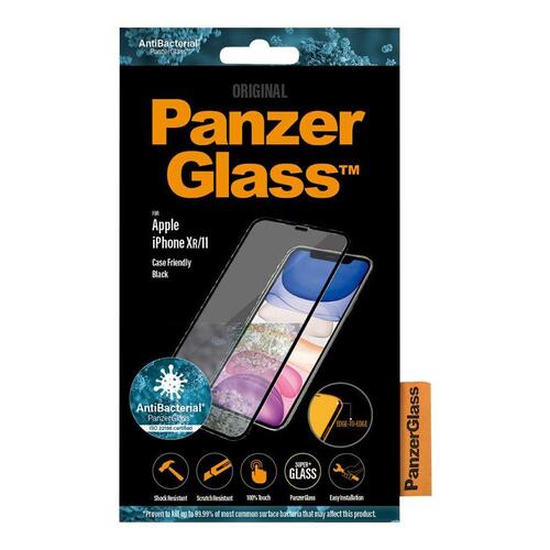 Skærmbeskyttelse glas PanzerGlass Case Friendly – sort – til iPhone 11/XR