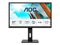 Skærm 32" AOC Q32P2 – IPS, QHD 2560 × 1440, 75 Hz
