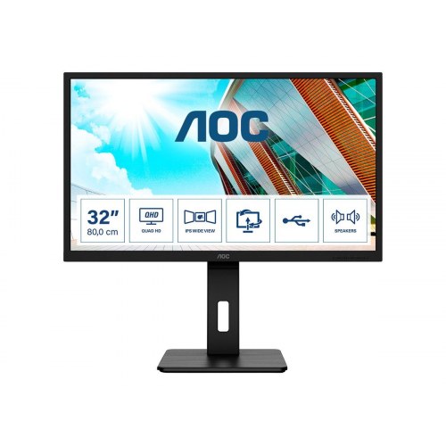 Skærm 32" AOC Q32P2 – IPS, QHD 2560 × 1440, 75 Hz