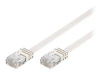 Netværkskabel CAT 5e fladt 0,5 m – Goobay RJ45 U/UTP, hvid billede
