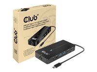 USB-C dockingstation Club 3D CSV-1595 7-i-1 – sort