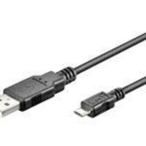 USB-kabel Micro-USB til USB 2.0 1 m – Goobay – sort