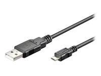 USB-kabel Micro-USB til USB 2.0 1 m – Goobay – sort
