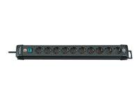 Stikdåse med 10 udtag brennenstuhl Premium-Line, sort, 3 m billede