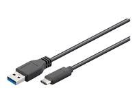 USB?C kabel 15 cm – Goobay USB 3.1 Gen 2, USB-A til USB?C, sort billede