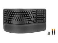 Ergonomisk tastatur Logitech Ergo Series Wave Keys for Business  trådløs, grafit