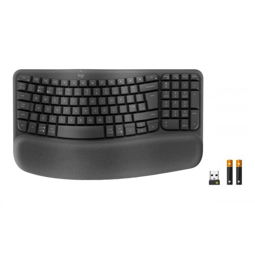 Ergonomisk tastatur Logitech Ergo Series Wave Keys for Business – trådløs, grafit