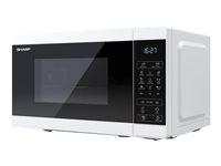 Mikrobølgeovn med grill – Sharp YC-MG02E-W, 20 l, hvid