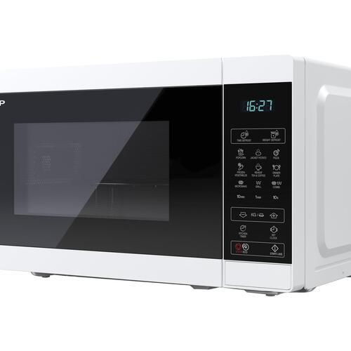 Mikrobølgeovn med grill – Sharp YC-MG02E-W, 20 l, hvid