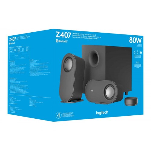 PC højttalere Logitech Z407 2.1-kanal – grafitgrå