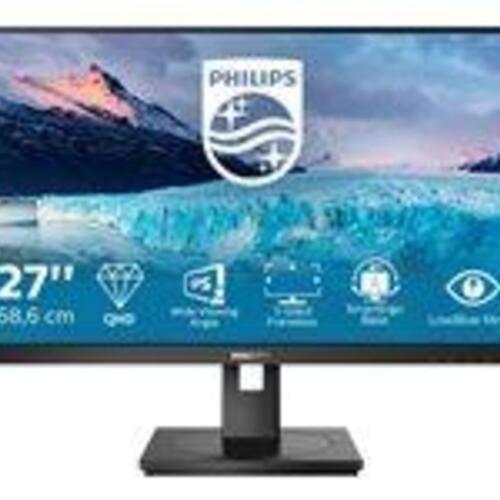 Skærm 27" Philips S-line 275S1AE – IPS QHD 2560 × 1440, 75 Hz, HDMI/DP/DVI