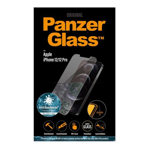 Skærmbeskytter glas – PanzerGlass Original til iPhone 12/12 Pro (transparent)
