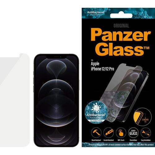 Skærmbeskytter glas – PanzerGlass Original til iPhone 12/12 Pro (transparent)