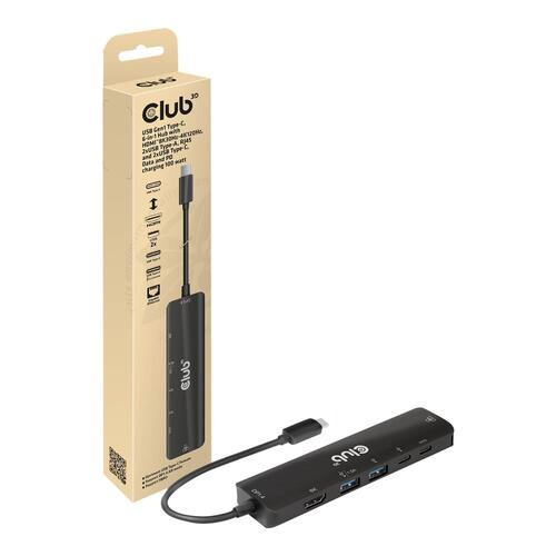 USB-C dockingstation – Club 3D CSV-1596 6?i?1, sort