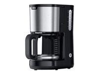 Kaffemaskine Braun PurShine KF 1500 BK – rustfrit stål/sort, 10 kopper