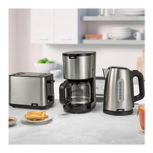 Kaffemaskine Braun PurShine KF 1500 BK – rustfrit stål/sort, 10 kopper