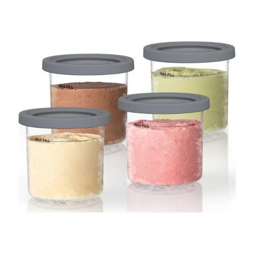 Dessertbeholdere til ismaskine - Ninja, 4 stk., lufttætte