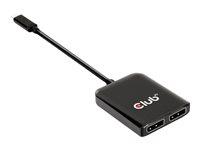 USB-C til 2x DisplayPort videoadapter 4K60 – Club 3D CSV-1555 (sort)