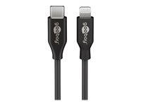 Lightning-kabel USB-C til Lightning 1 m sort - Goobay MFi billede